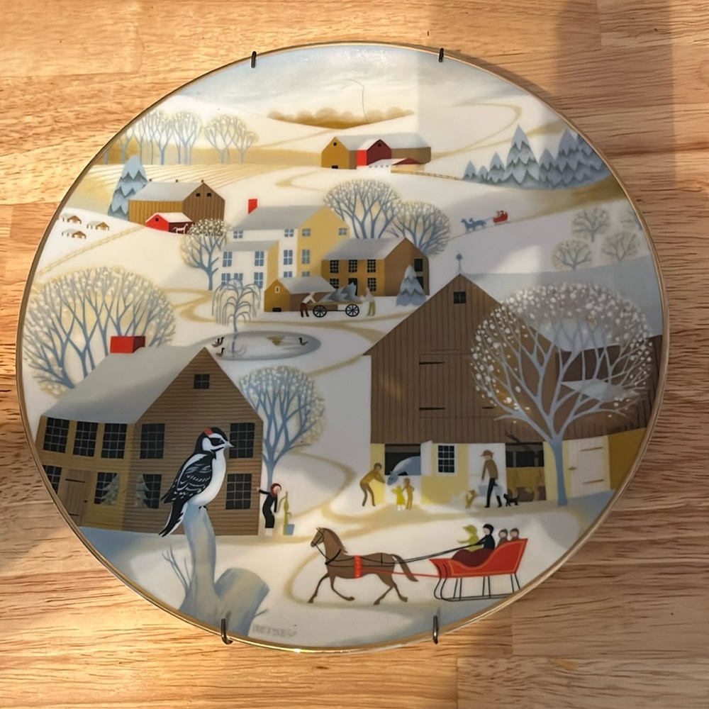 1981 Betsey Bates Christmas on the farm plate series #1289A Excellent condition. - Picture 1 of 3